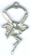1 27.5x14mm Antique Silver Fairy Sprite Pendant