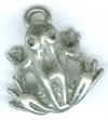 1 16mm Antique Silver Frog Pendant