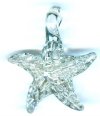 1 30x24mm Crystal Lustre Glass Starfish Pendant