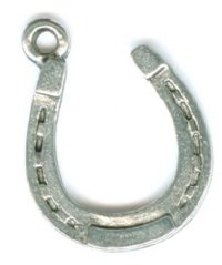 1 20x15mm Antique Silver Horseshoe Pendant
