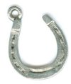 1 20x15mm Antique Silver Horseshoe Pendant