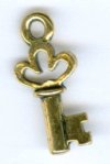 1 17mm Antique Gold Key Pendant