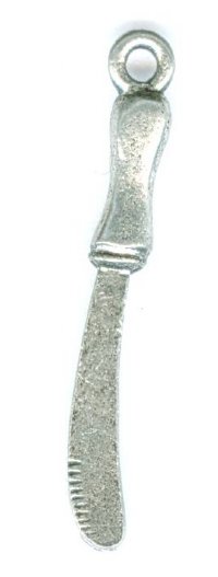 1 27mm Antique Silver Knife Pendant