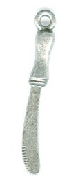 1 27mm Antique Silver Knife Pendant
