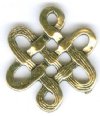 1 17x15mm Antique Gold Eternity Knot Pendant / Link