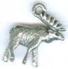1 17x17mm Antique Silver Moose Pendant