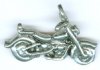 1 22x14mm Antique Silver Motorcycle Pendant
