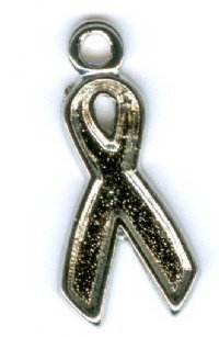1 19mm Antique Silver Ribbon Pendant