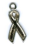 1 19mm Antique Silver Ribbon Pendant