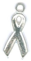 1 19mm Bright Silver Ribbon Pendant
