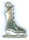 1 20x14mm Antique Silver Figure Skate Pendant