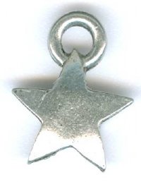 1 12mm Antique Silver Star Pendant