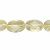 16 inch strand 17x10mm Faceted Flat Oval Pineapple Quartz Beads