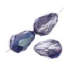 5 10.5x7mm Preciosa Blue Flare Half Coat Pear Drop Beads