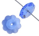 1, 12mm Light Sapphire Preciosa Flower Bead