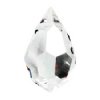 1 12x20mm Preciosa Argent Flare Tear Drop