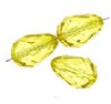 1, 12x8mm Sharp Yellow Preciosa Pear Bead