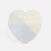 1 14mm Preciosa Matte Crystal AB Heart