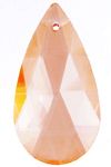 1 38x19mm Light Orange Preciosa Pear Pendant
