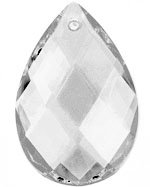 1 39x25mm Crystal Preciosa Almond Pendant