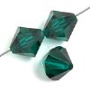 50 3mm Emerald Preciosa Crystal Bicone Beads