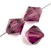 50 3mm Amethyst Preciosa Crystal Bicone Beads