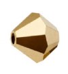 50 3mm Aurum Full Coat Preciosa Crystal Bicone Beads