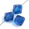 50 3mm Capri Blue Preciosa Crystal Bicone Beads