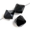 50 3mm Preciosa Jet Hematite Half Coat Bicone Beads