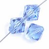 50 3mm Light Sapphire Preciosa Bicone Beads