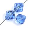 50 3mm Sapphire Preciosa Crystal Bicone Beads