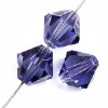 50 3mm Tanzanite Preciosa Crystal Bicone Beads