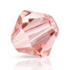 50 3mm Preciosa Rose Peach Rondell / Bicone Beads