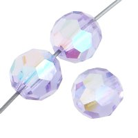20, 4mm Round Violet AB Preciosa Crystal Beads
