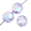 20, 4mm Round Violet AB Preciosa Crystal Beads