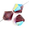 50 4mm Amethyst AB Preciosa Bicone Beads