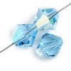 50 4mm Aqua AB Preciosa Bicone Beads