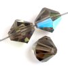 50 4mm Black Diamond AB Preciosa Bicone Beads