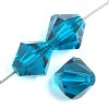 50 4mm Blue Zircon Preciosa Bicone Beads