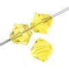 50 4mm Citrine Preciosa Bicone Beads