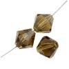 50 4mm Gold Beryl Preciosa Bicone Beads
