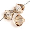 50 4mm Honey Preciosa Bicone Beads