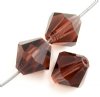 50 4mm Light Burgundy Preciosa Bicone Beads