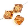 50 4mm Light Colorado Topaz Preciosa Bicone Beads