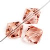 50 4mm Light Rose Preciosa Bicone Beads