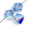 50 4mm Light Sapphire AB Preciosa Bicone Beads