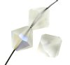 50 4mm Matte Crystal AB Preciosa Bicone Beads