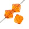 50 4mm Sun Preciosa Bicone Beads