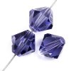 50 4mm Tanzanite Preciosa Bicone Beads