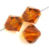 50 4mm Topaz Preciosa Bicone Beads